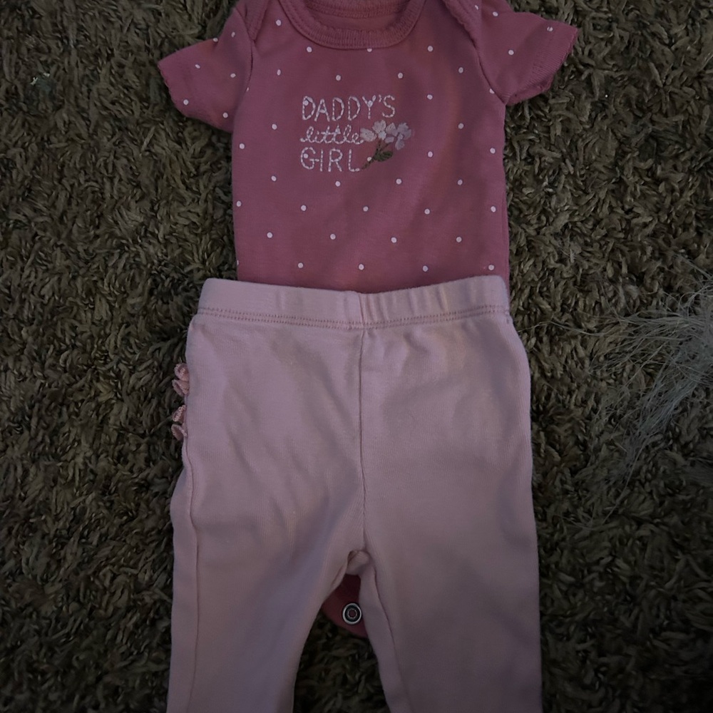 Carter's Pink Polka Dot Baby Set